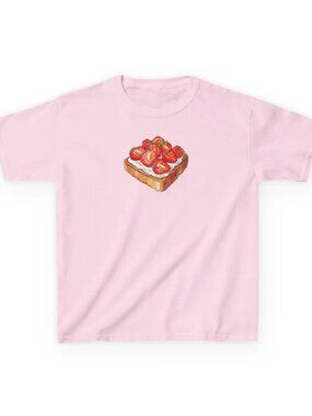 Strawberry Tart Baby Tee 🍓🥧✨ | Sweet Dessert Aesthetic Crop Top